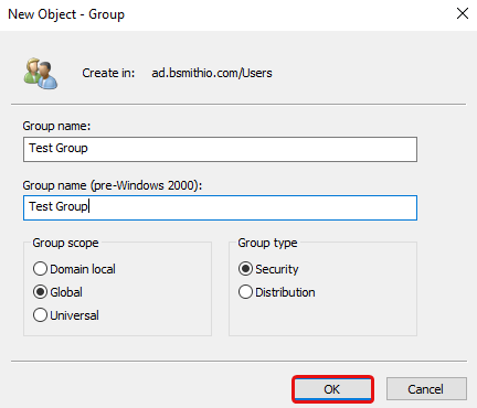 Active Directory Group Configuration