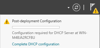 Server Manager Notification